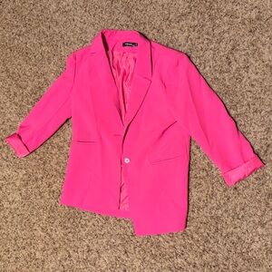 Missguided Oversized Pink Blazer